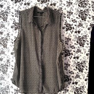 Banana Republic geometric covered-button top Size XL
